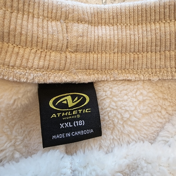 Athletic Works Womens Soft Fuzzy Lined Cream Joggers‐2XL/18 (Fit like Large) - Picture 3 of 8